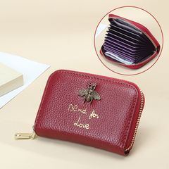 Wallets & Holders AIOSC Multi-card New Small Purse Men's And Women's Card Bag Cute Purse Fashion Short Multi-function Card Bag Red
