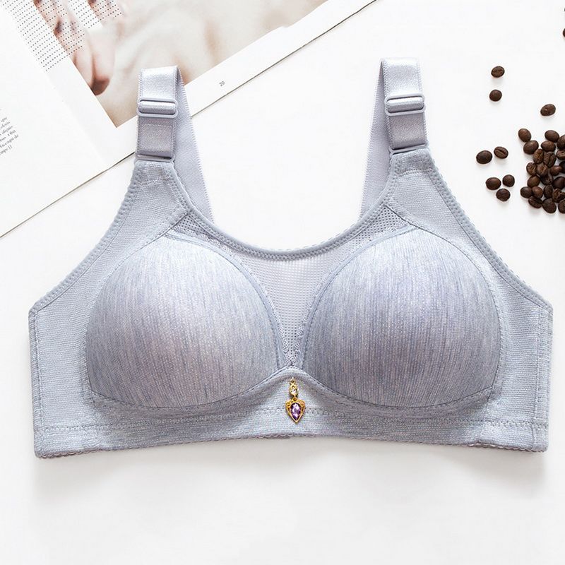 Bras This Year's Trend Is Plus-Size Thin Simple Personality All-In-One No-Wire Push-Up Anti-Sagging Bra With A Pair Of Anti-Slip Boobs