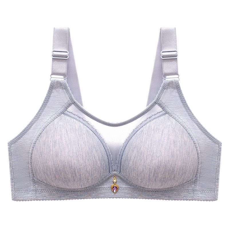 Bras This Year's Trend Is Plus-Size Thin Simple Personality All-In-One No-Wire Push-Up Anti-Sagging Bra With A Pair Of Anti-Slip Boobs