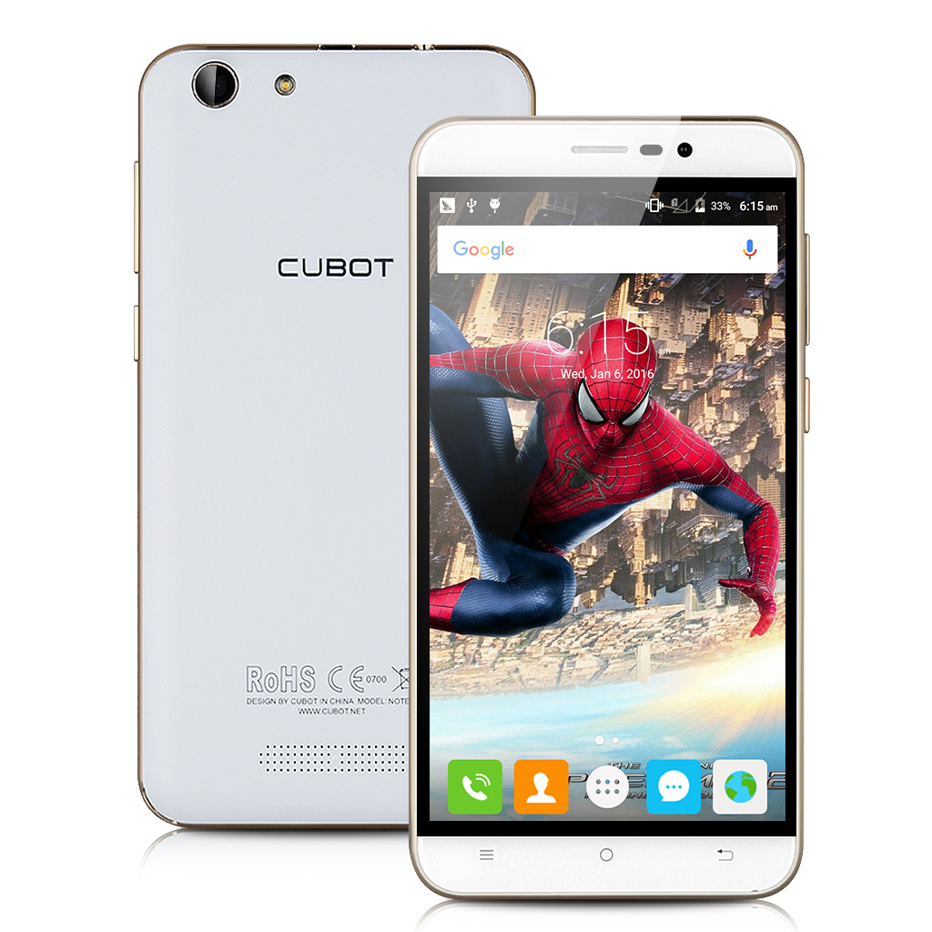 CUBOT NOTE S, 5.5&quot; HD, 2GB RAM, 16GB ROM, Android 6.0, Quad Core, 4150mAh Battery