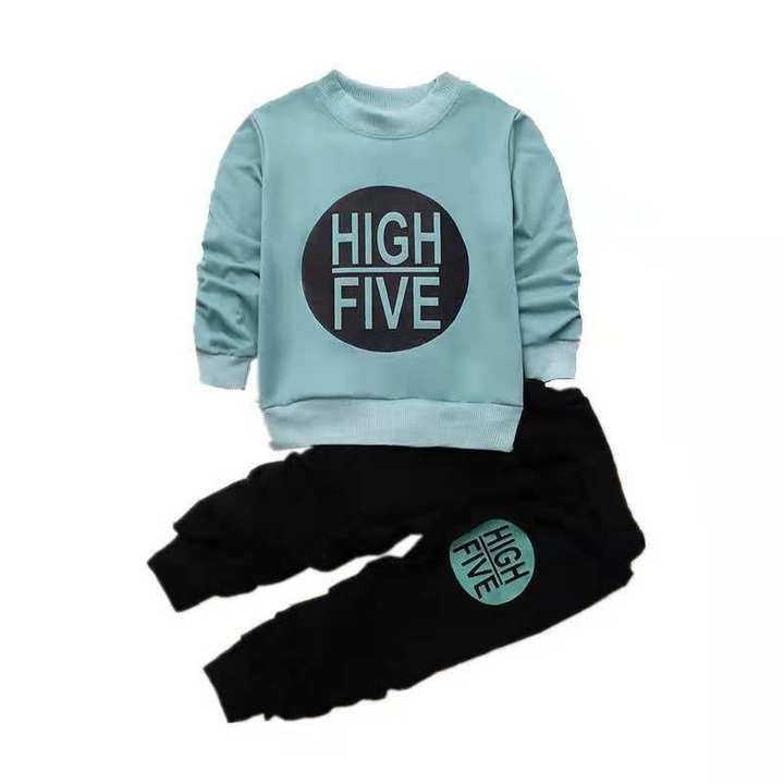 D-baby Hot Kids Boys Girls Clothing Set Baby Outfit Top+Pants Sport Toddler Tracksuit