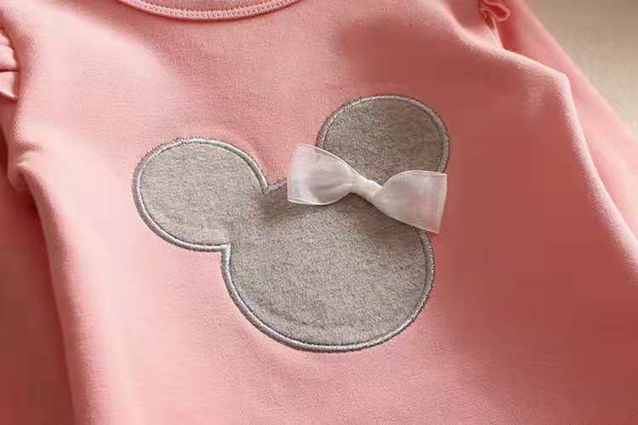 D-baby Baby Girl Clothing Long Sleeve Mikey Mouse Shirt Kids Pure Cotton Clothes