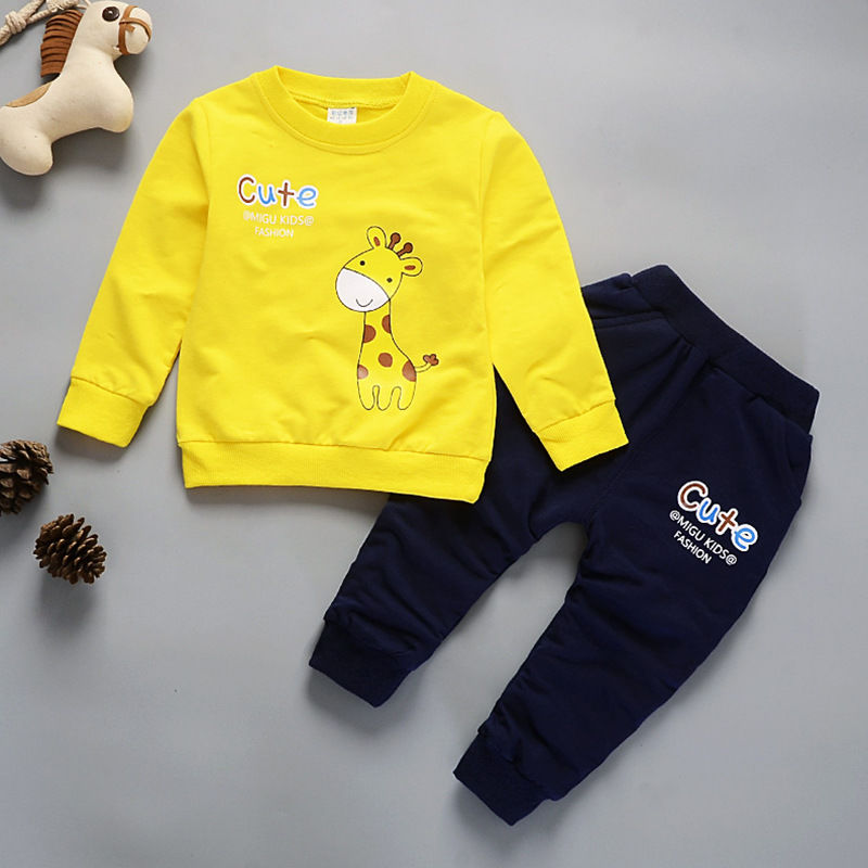 D-baby Autumn Boys Sport Suit Children Boys Clothing Set Toddler Casual Kids Clothes