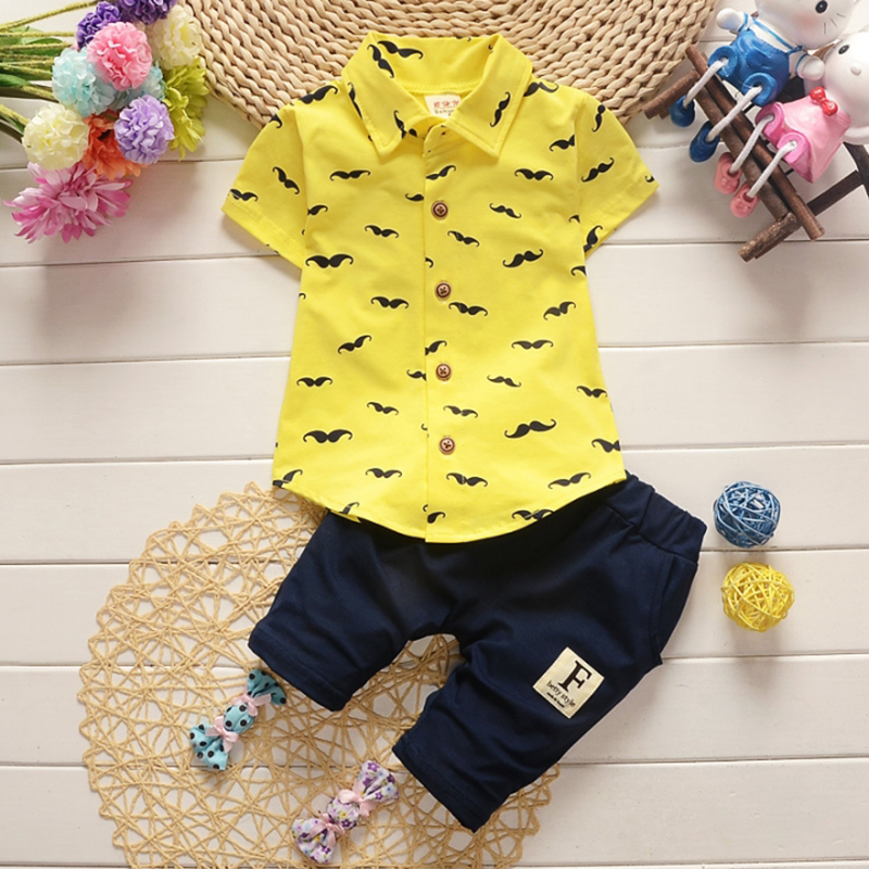 D-baby boys and girls kids clothes sets short sleeve shirt + pants clothing sets children clothes