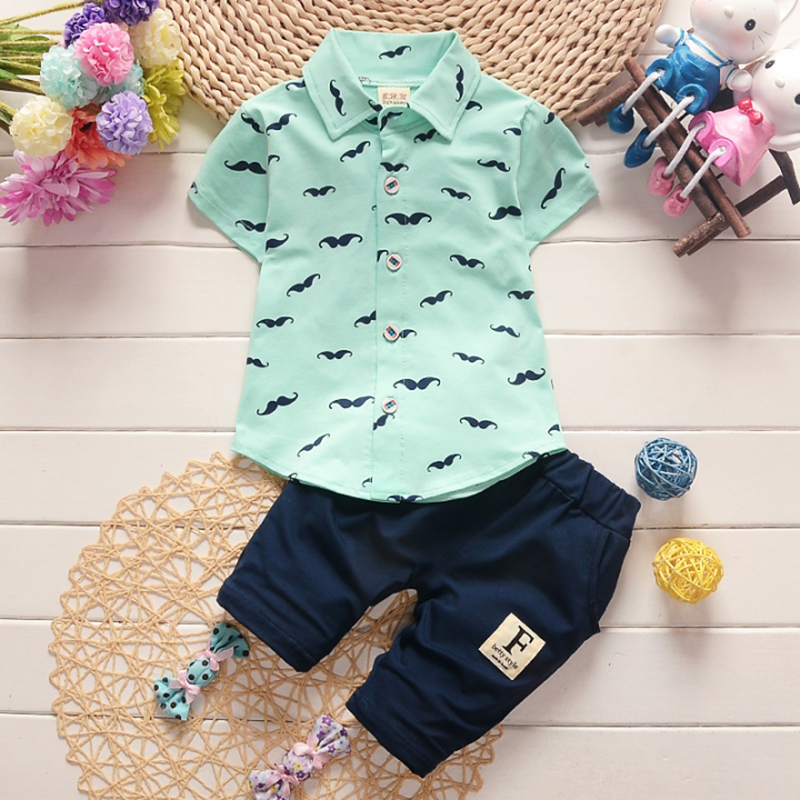 D-baby boys and girls kids clothes sets short sleeve shirt + pants clothing sets children clothes