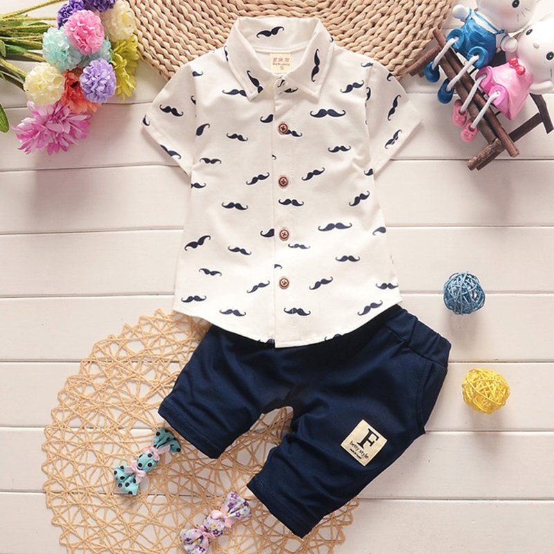 D-baby boys and girls kids clothes sets short sleeve shirt + pants clothing sets children clothes