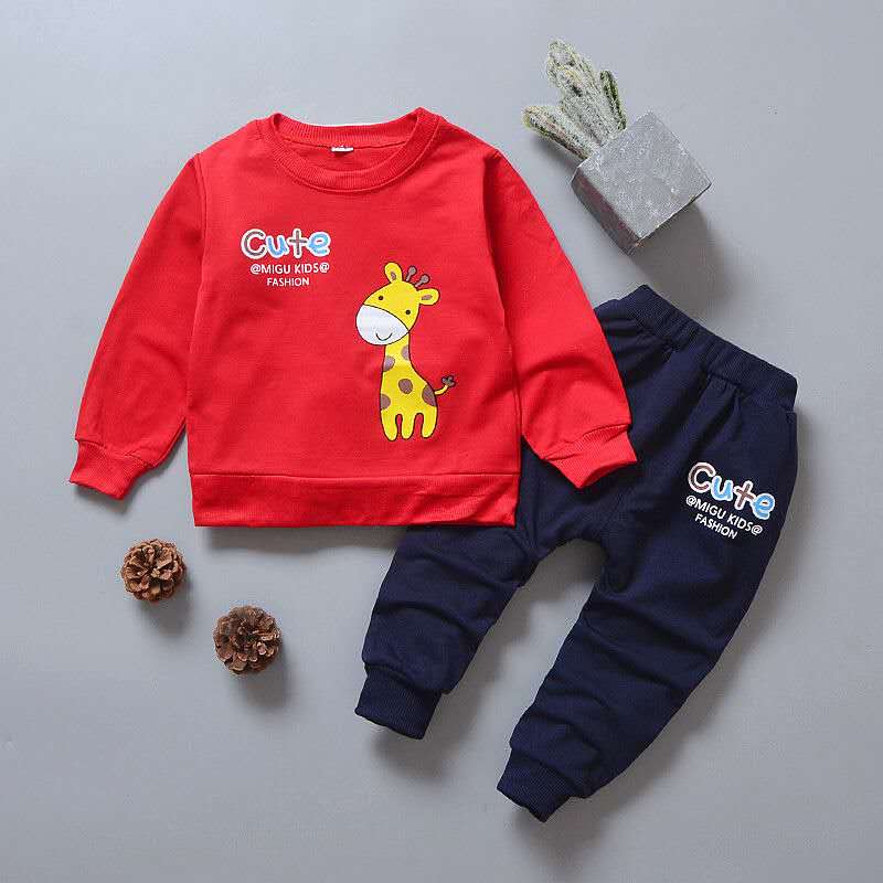 D-baby Autumn Boys Sport Suit Children Boys Clothing Set Toddler Casual Kids Clothes