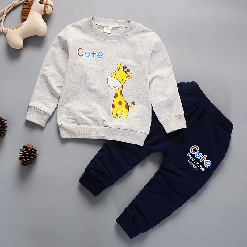 D-baby Autumn Boys Sport Suit Children Boys Clothing Set Toddler Casual Kids Clothes