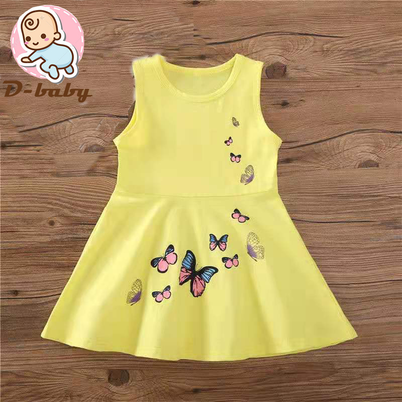D-baby 1PC Lovely Baby Kids Girl Love Print Shortsleeve Dress Girls Dress