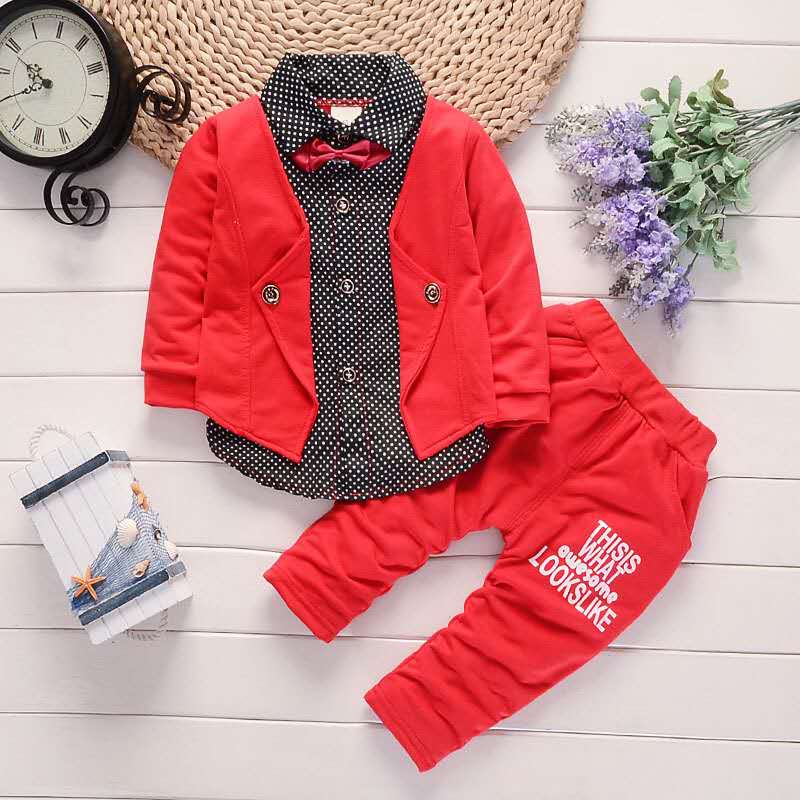 D-baby 0-4y Kids Boys Girls Autumn Sport Suit Children Clothing Set Toddler Casual Kids Clothes