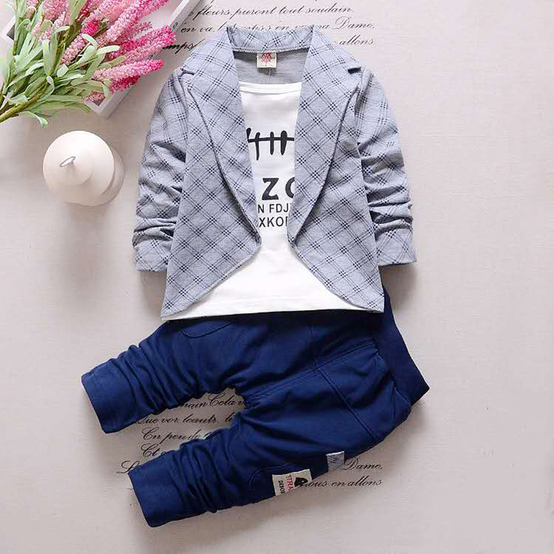 D-baby 0-4y Kids Boys Girls Autumn Sport Suit Children Clothing Set Toddler Casual Kids Clothes