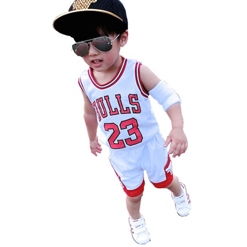 D-baby 2pcs Cool boy 80-180 NBA jersey, #23 #30 breathable Jersey suit, Training Jersey suit