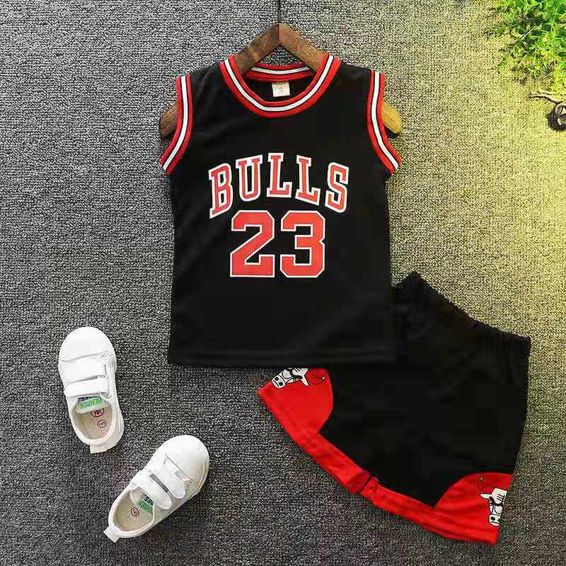 D-baby 2pcs Cool boy 80-180 NBA jersey, #23 #30 breathable Jersey suit, Training Jersey suit