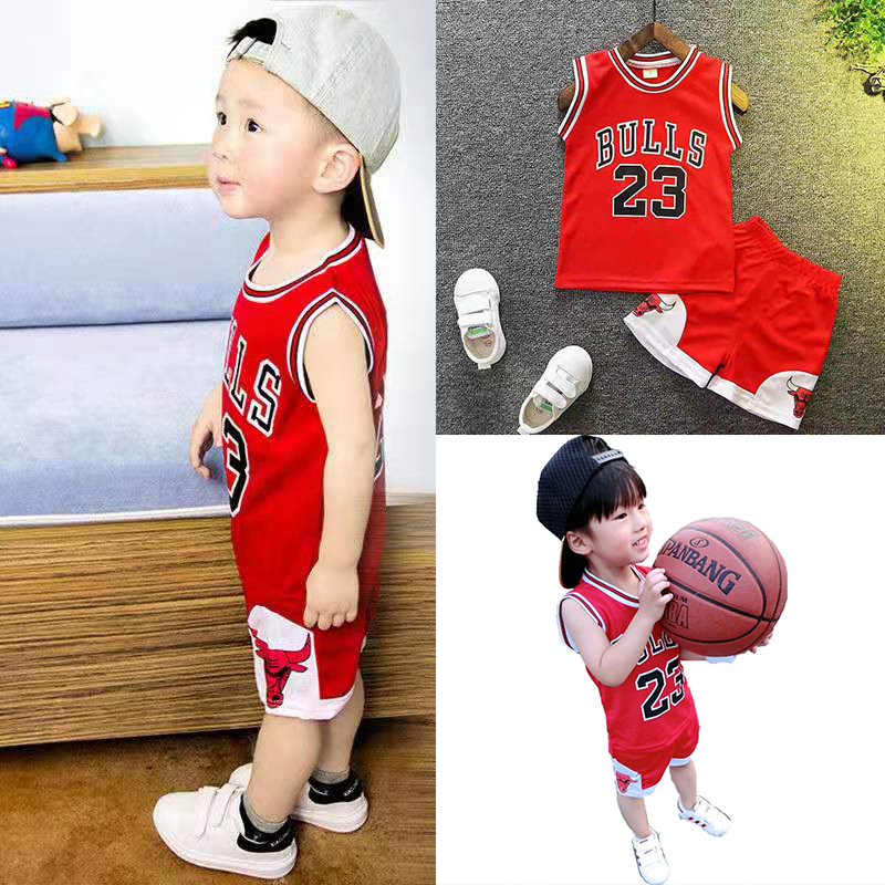 D-baby 2pcs Cool boy 80-180 NBA jersey, #23 #30 breathable Jersey suit, Training Jersey suit