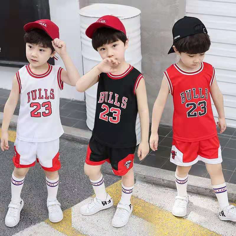 D-baby 2pcs Cool boy 80-180 NBA jersey, #23 #30 breathable Jersey suit, Training Jersey suit