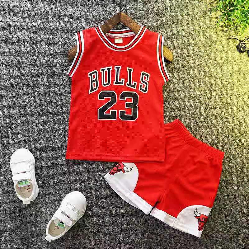 D-baby 2pcs Cool boy 80-180 NBA jersey, #23 #30 breathable Jersey suit, Training Jersey suit
