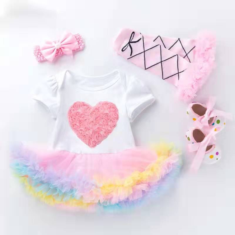 D-baby New Born Baby Girls 0-2y Dress&amp;clothes Summer Kids Party Birthday Outfits Christening