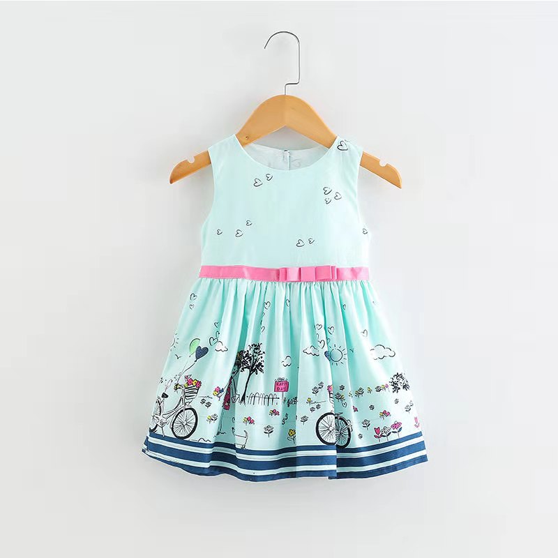 D-baby 0-5.5y Fashion Kids Clothing Girl Dress Summer Vest Princess Dresses