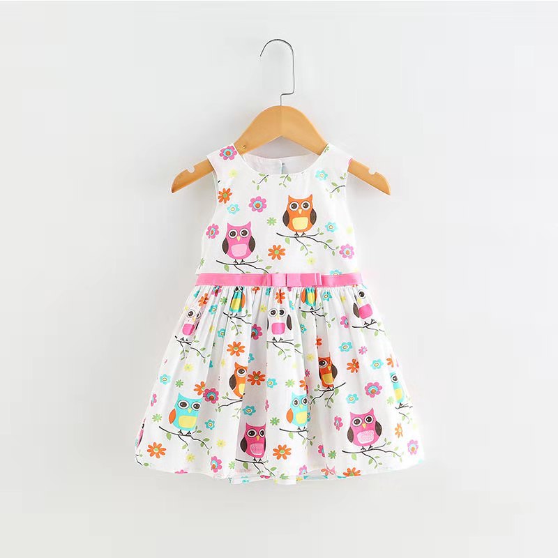 D-baby 0-5.5y Fashion Kids Clothing Girl Dress Summer Vest Princess Dresses
