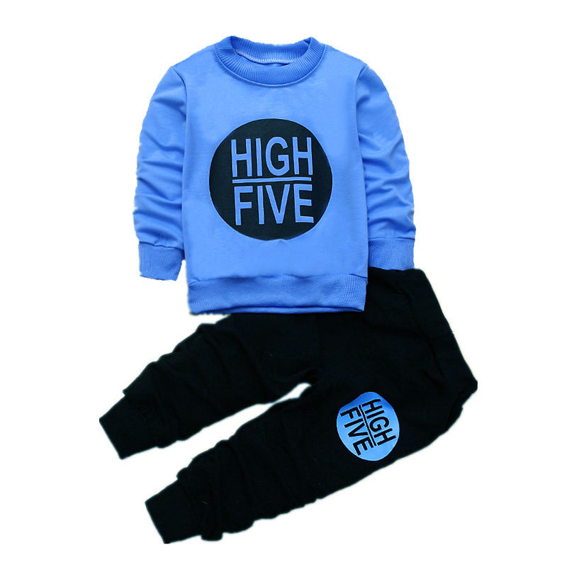 D-baby Hot Kids Boys Girls Clothing Set Baby Outfit Top+Pants Sport Toddler Tracksuit