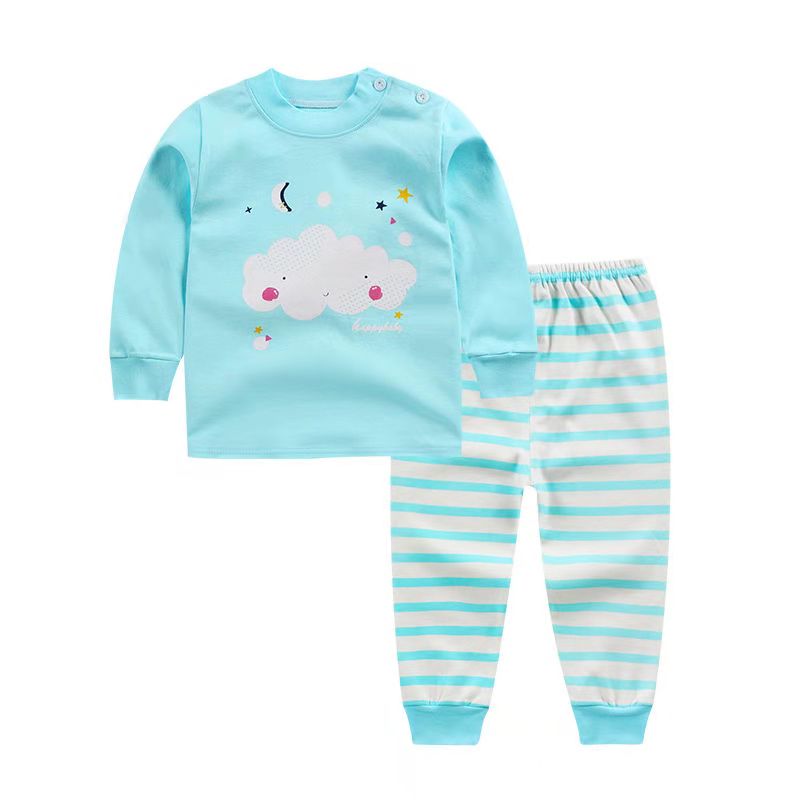 D-baby Autumn Boys Girls Clothing Pure Cotton Set Baby Outfit Top+Pants Sport Toddler Tracksuit