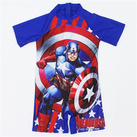 D-baby Boy Swimwear One Piece Minions Swimsuit Captain America Bathing Suit Avengers Boys Swimsuit