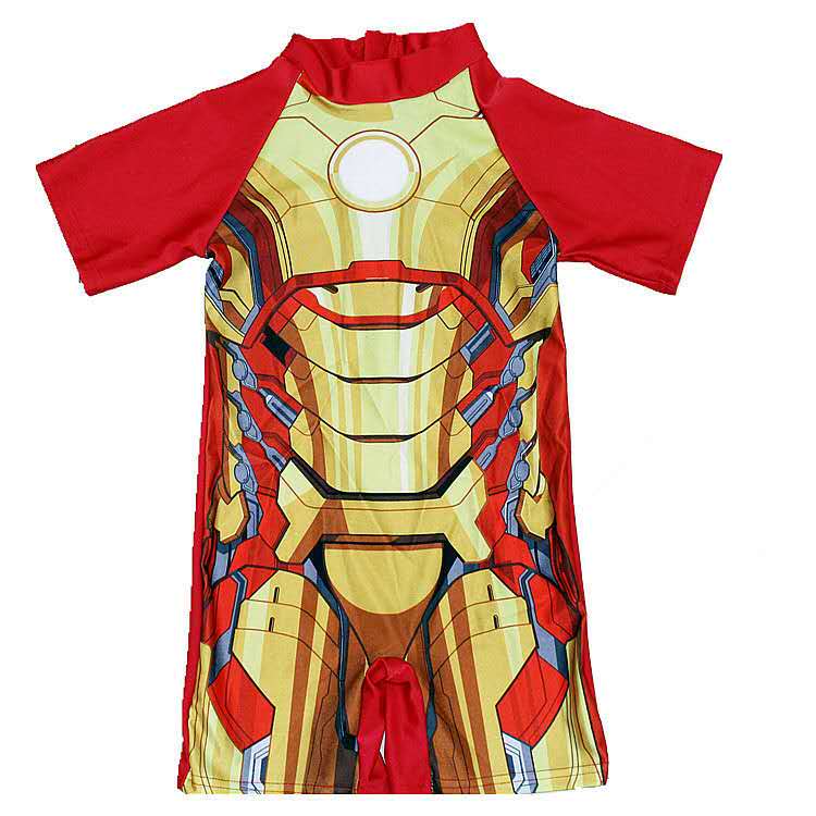 D-baby Boy Swimwear One Piece Minions Swimsuit Captain America Bathing Suit Avengers Boys Swimsuit