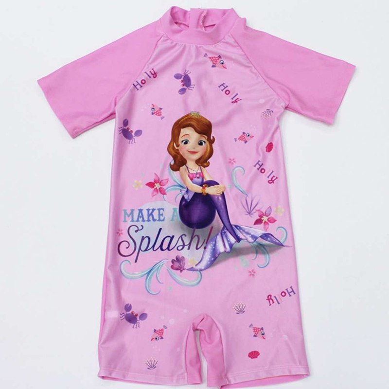 D-baby Girls Swimwear One Piece Princess Swim Clothes Girls Swimsuit