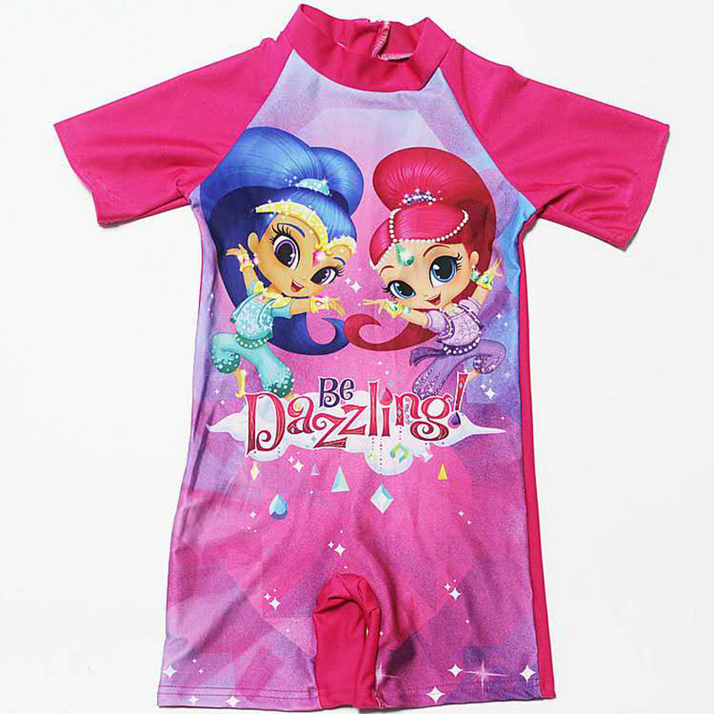 D-baby Girls Swimwear One Piece Princess Swim Clothes Girls Swimsuit