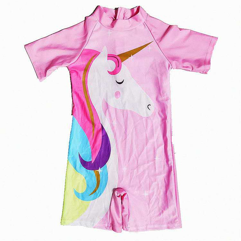 D-baby Girls Swimwear One Piece Princess Swim Clothes Girls Swimsuit