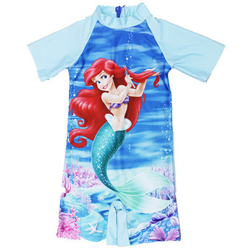 D-baby Girls Swimwear One Piece Princess Swim Clothes Girls Swimsuit