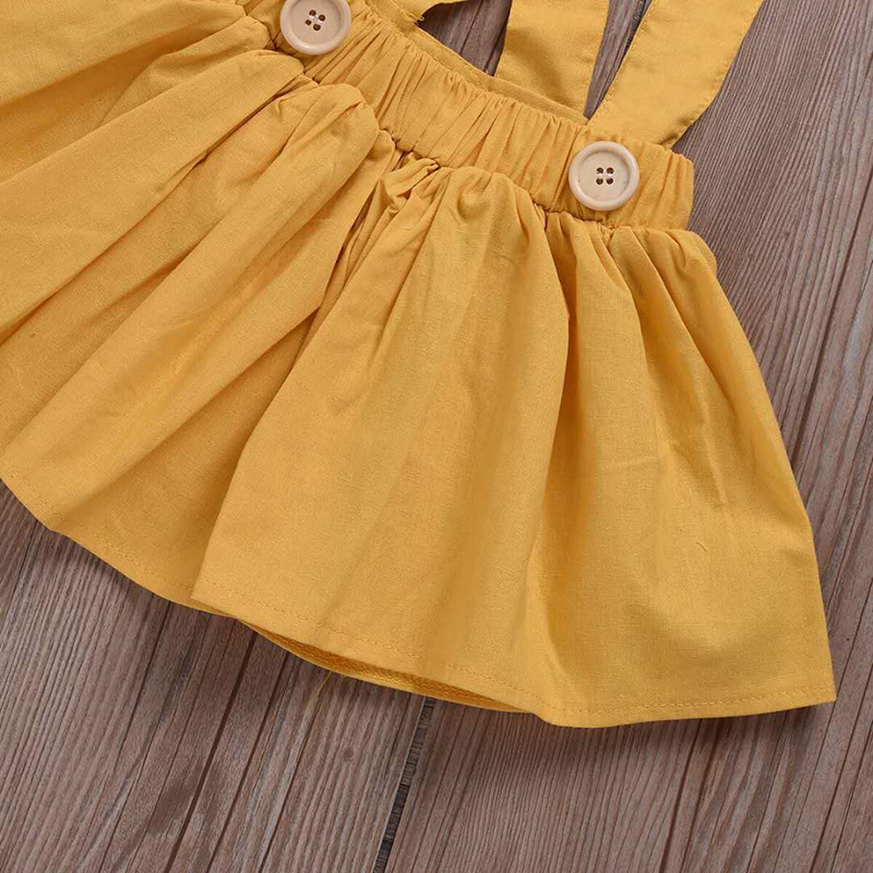 D-baby 80-120cm 3PCS Kids Baby Girls Dots Tops Dress Skirt Bow Headband Party Clothes Outfits Set