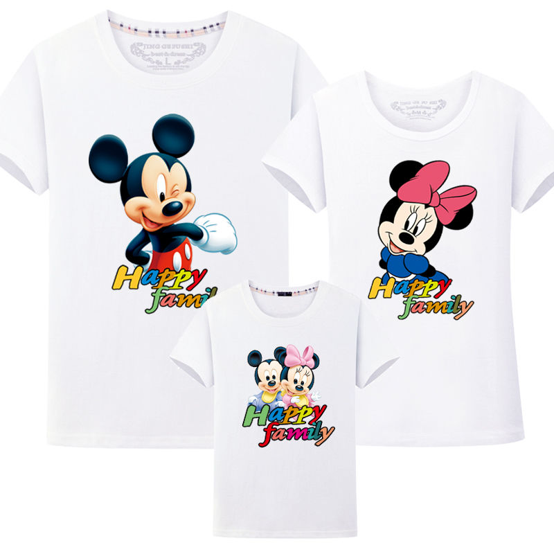 D-baby 2021 Family T-shirt (mom / dad / kid / boy / girl) Mickey Minnie Print, Family Cotton Top