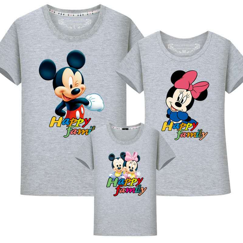 D-baby 2021 Family T-shirt (mom / dad / kid / boy / girl) Mickey Minnie Print, Family Cotton Top