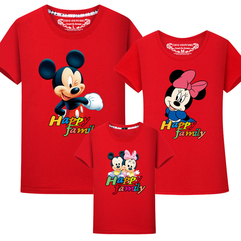 D-baby 2021 Family T-shirt (mom / dad / kid / boy / girl) Mickey Minnie Print, Family Cotton Top