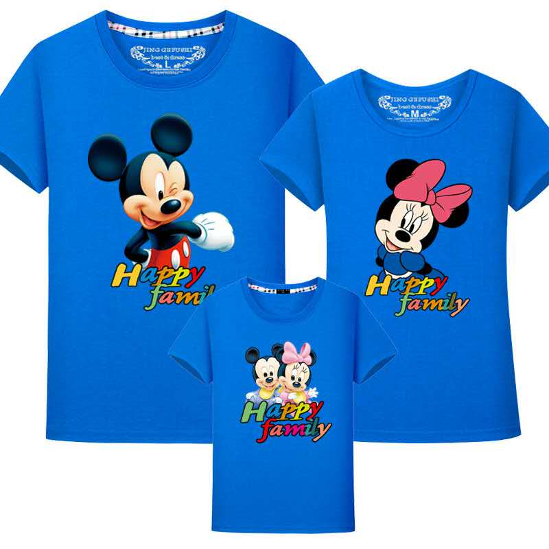 D-baby 2021 Family T-shirt (mom / dad / kid / boy / girl) Mickey Minnie Print, Family Cotton Top