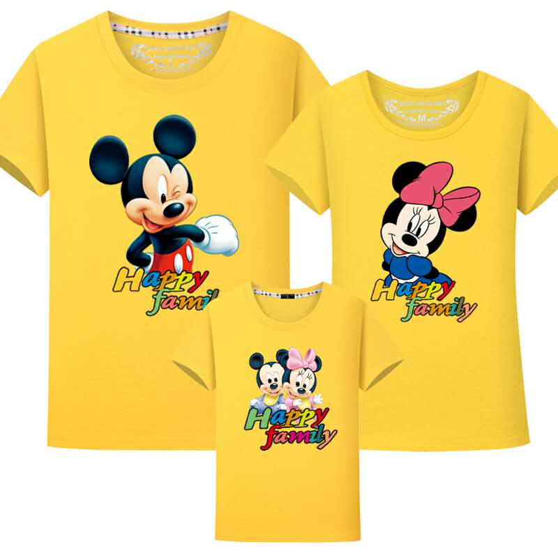 D-baby 2021 Family T-shirt (mom / dad / kid / boy / girl) Mickey Minnie Print, Family Cotton Top