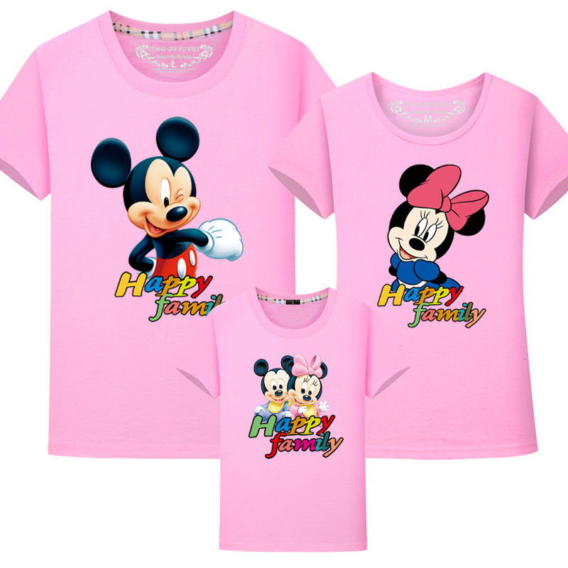 D-baby 2021 Family T-shirt (mom / dad / kid / boy / girl) Mickey Minnie Print, Family Cotton Top