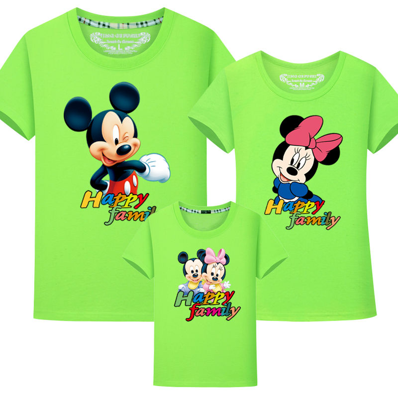 D-baby 2021 Family T-shirt (mom / dad / kid / boy / girl) Mickey Minnie Print, Family Cotton Top