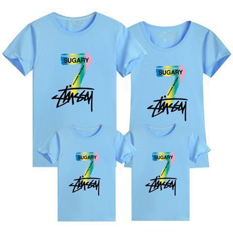 D-baby 2021 Family T-shirt (mom / dad /kid/boy/girl) Letters,Mickey Minnie Print, Family Cotton Top