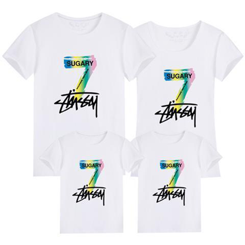 D-baby 2021 Family T-shirt (mom / dad /kid/boy/girl) Letters,Mickey Minnie Print, Family Cotton Top
