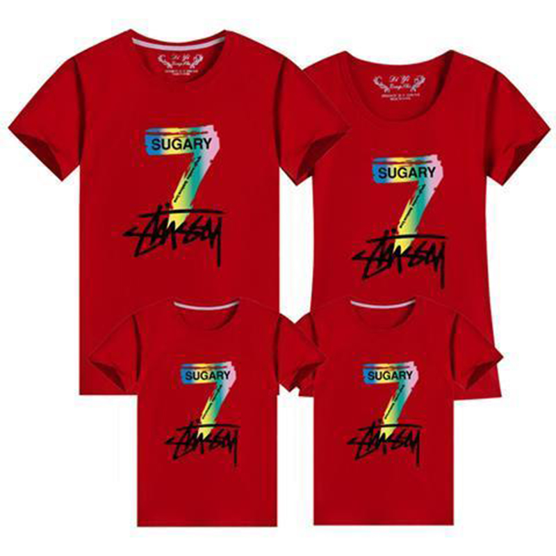 D-baby 2021 Family T-shirt (mom / dad /kid/boy/girl) Letters,Mickey Minnie Print, Family Cotton Top