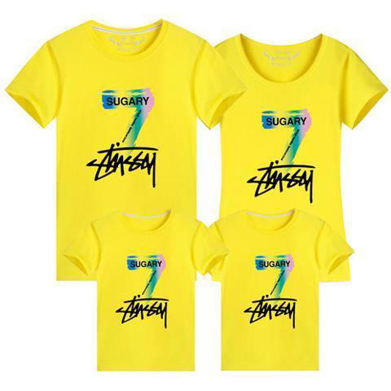 D-baby 2021 Family T-shirt (mom / dad /kid/boy/girl) Letters,Mickey Minnie Print, Family Cotton Top