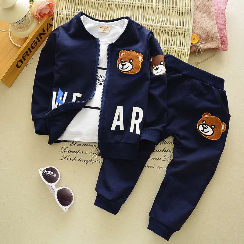 D-baby 0-5y Kids camouflage Hoodied Jacket+T Shirt+Pants 3 Pcs Children Sport Suits Boys Clothes Set