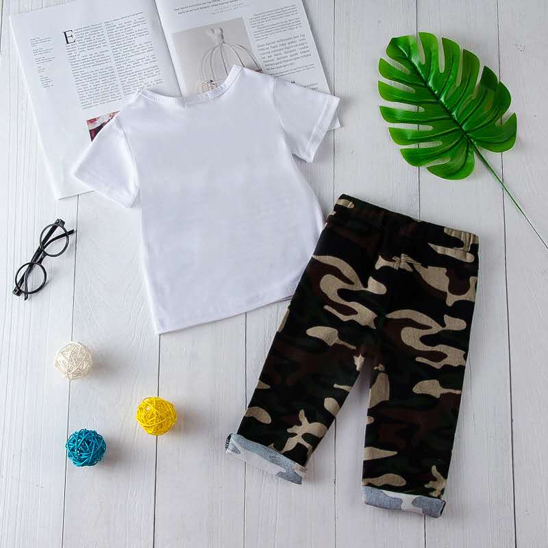 D-baby Newborn Baby Boys Girls Clothing Set Boutique Toddler Outfit 2pcs Shirt+Pants