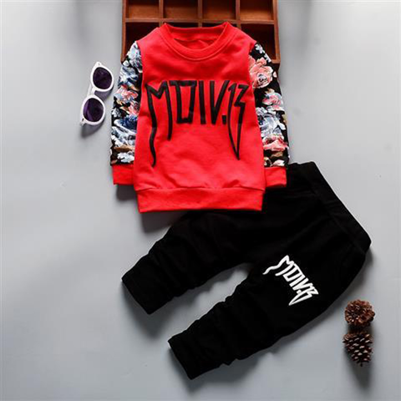 D-baby Autumn Boys Sport Suit Children Boys Clothing Set Toddler Casual Kids Clothes