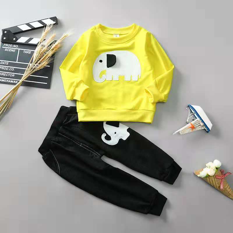 D-baby Autumn Boys Sport Suit Children Boys Clothing Set Toddler Casual Kids Clothes