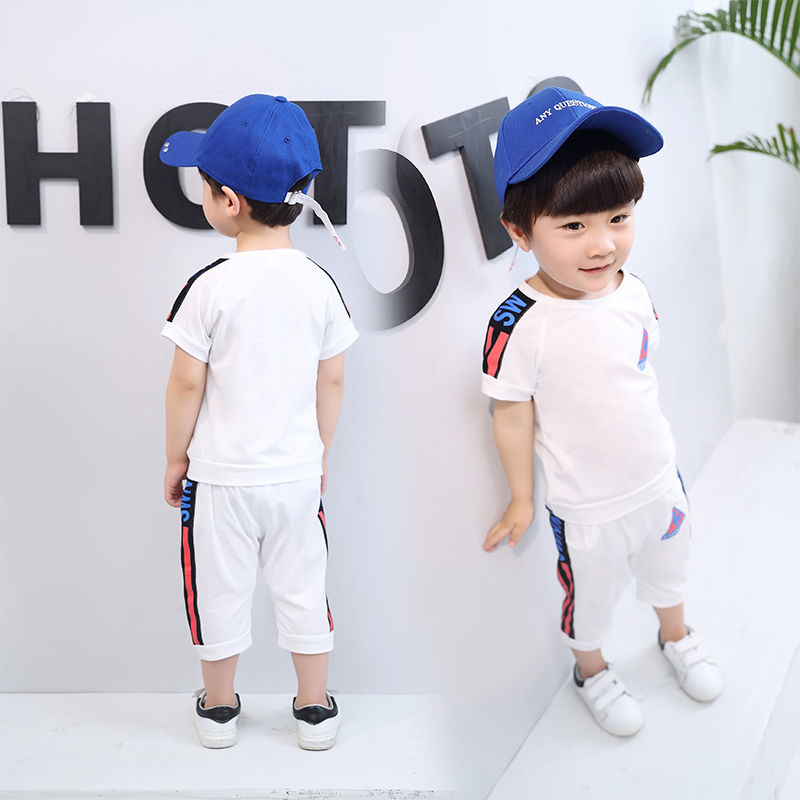 D-baby 2PCS 0-6Y Kids Boys Girls Clothing Set Toddler Outfit T-Shirt+Shorts Summer Suits