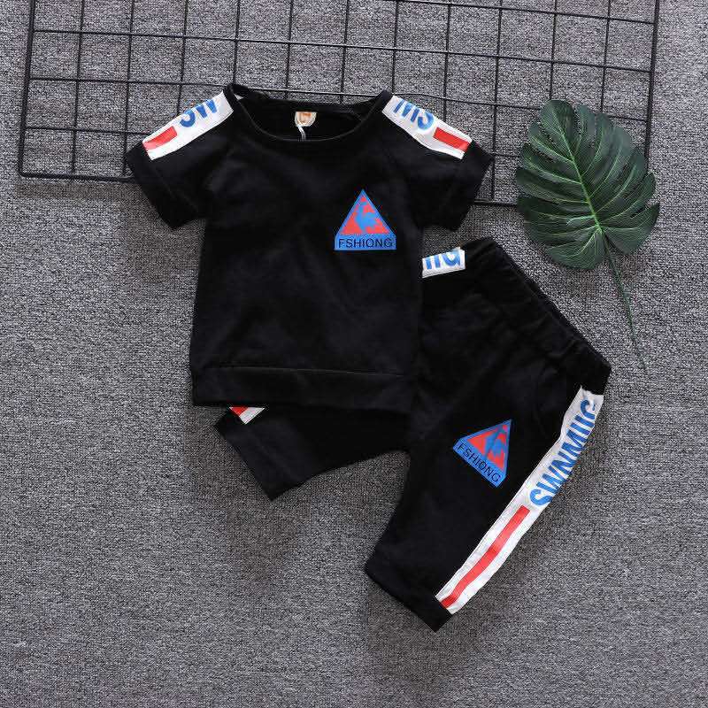 D-baby 2PCS 0-6Y Kids Boys Girls Clothing Set Toddler Outfit T-Shirt+Shorts Summer Suits