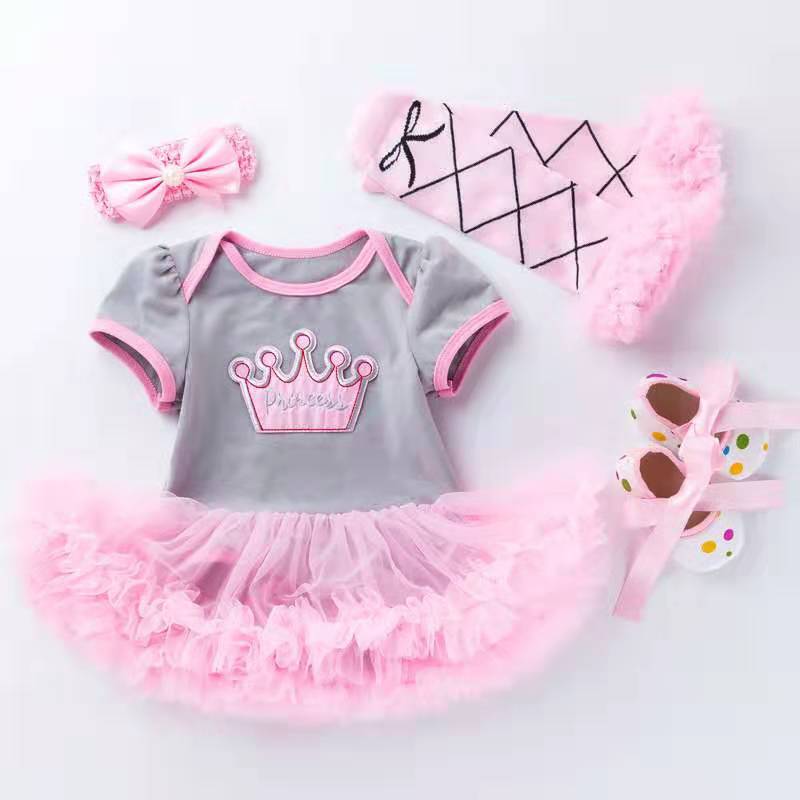 D-baby New Born Baby Girls 0-2y Dress&amp;clothes Summer Kids Party Birthday Outfits Christening